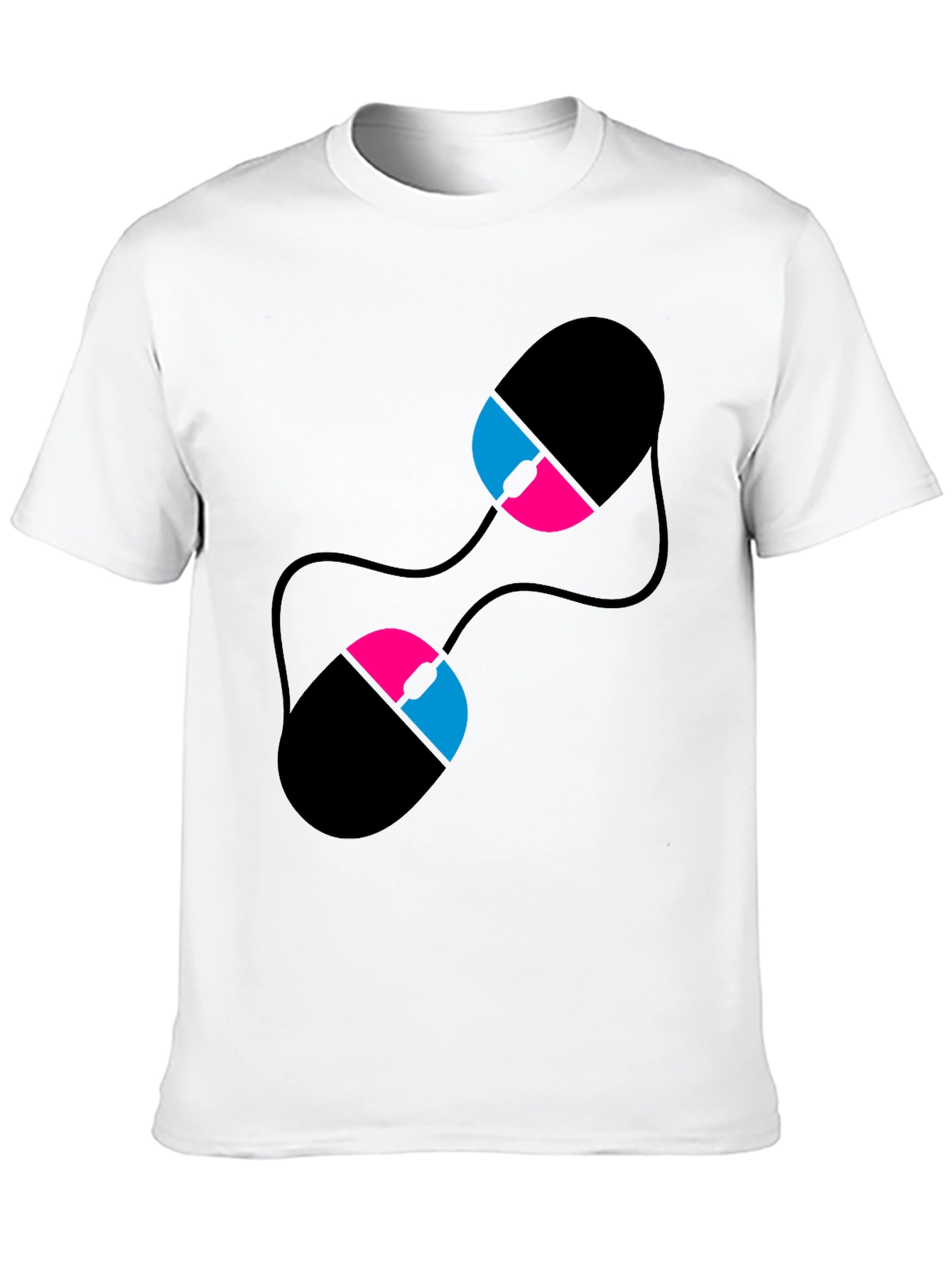 Abstract Computer Mouse Graphic T-Shirt