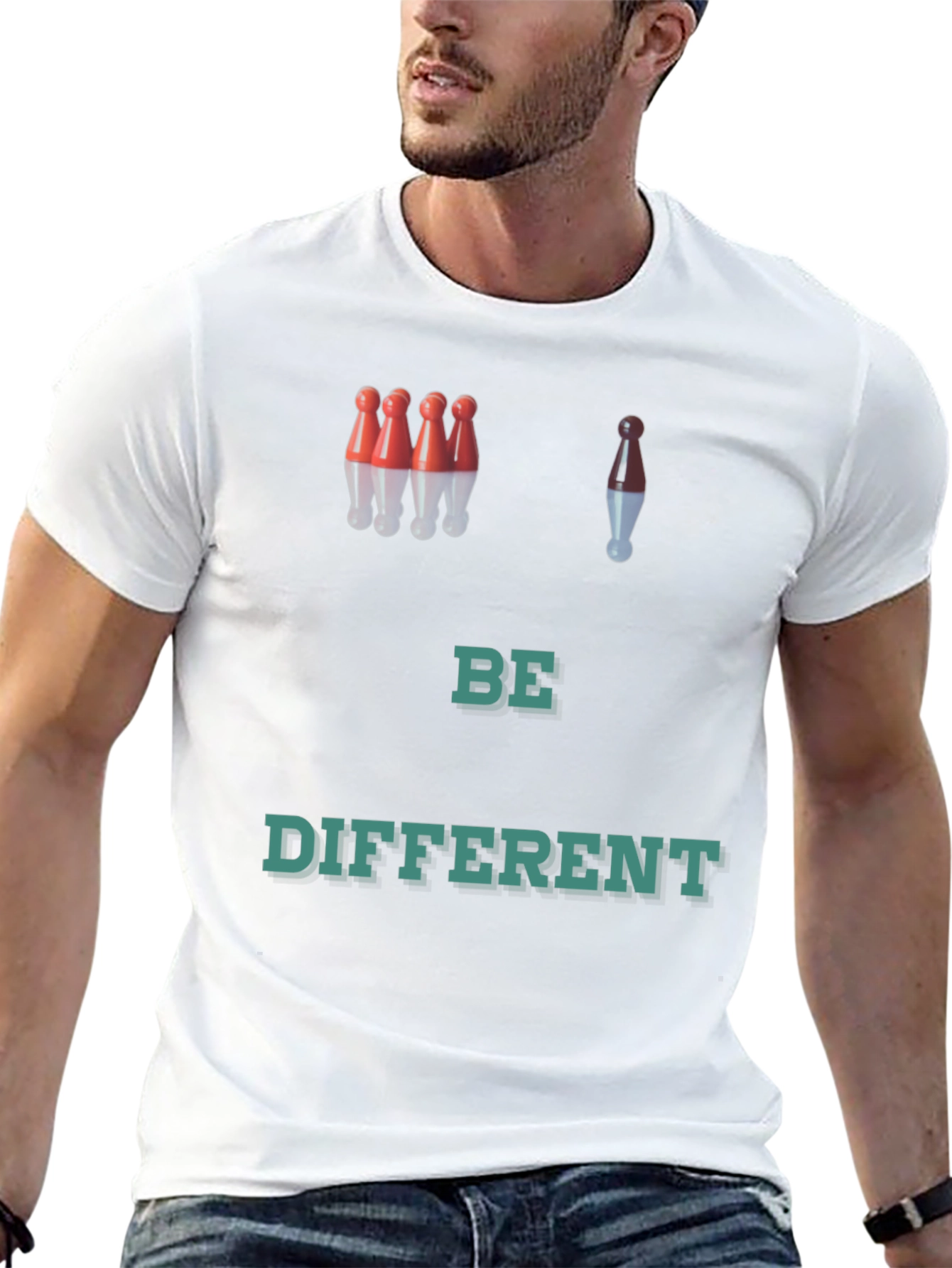 Be Different T-Shirt Bowling Pin Graphic Tee