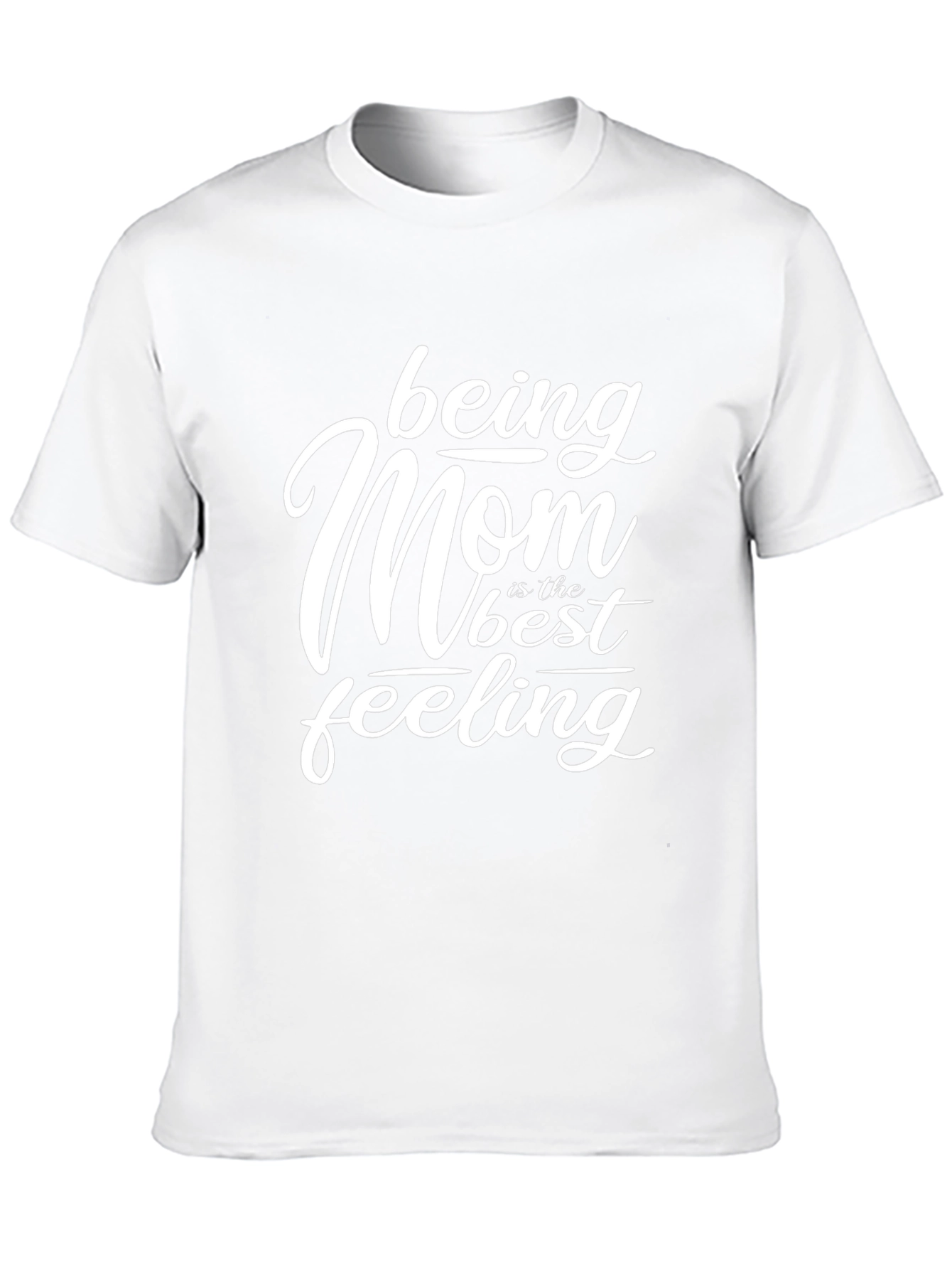 Being Mom Best Feeling Black Graphic T-Shirt