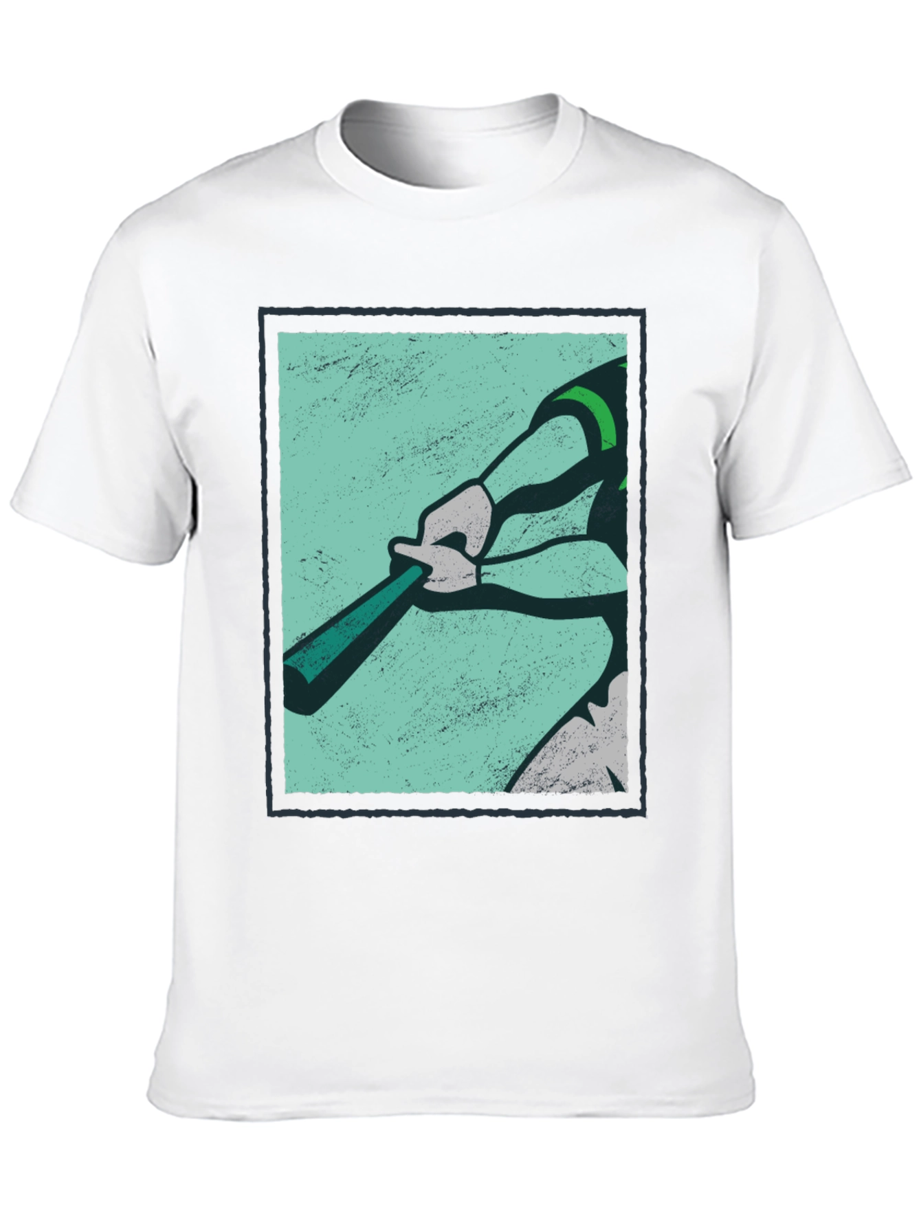 Baseball Graphic Tee - Black Cotton Casual Shirt