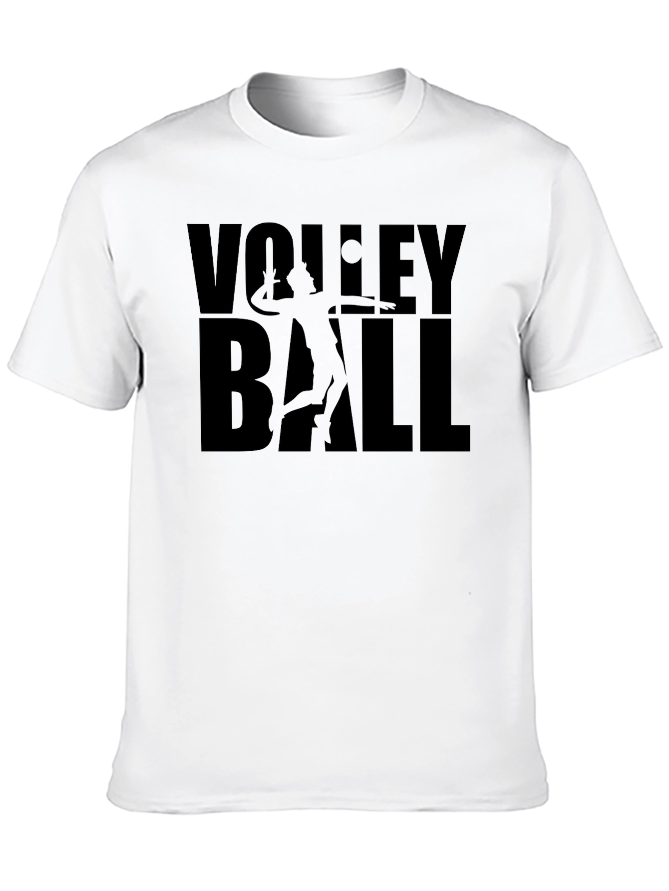 Volleyball Player Graphic Print Crew Neck T-Shirt