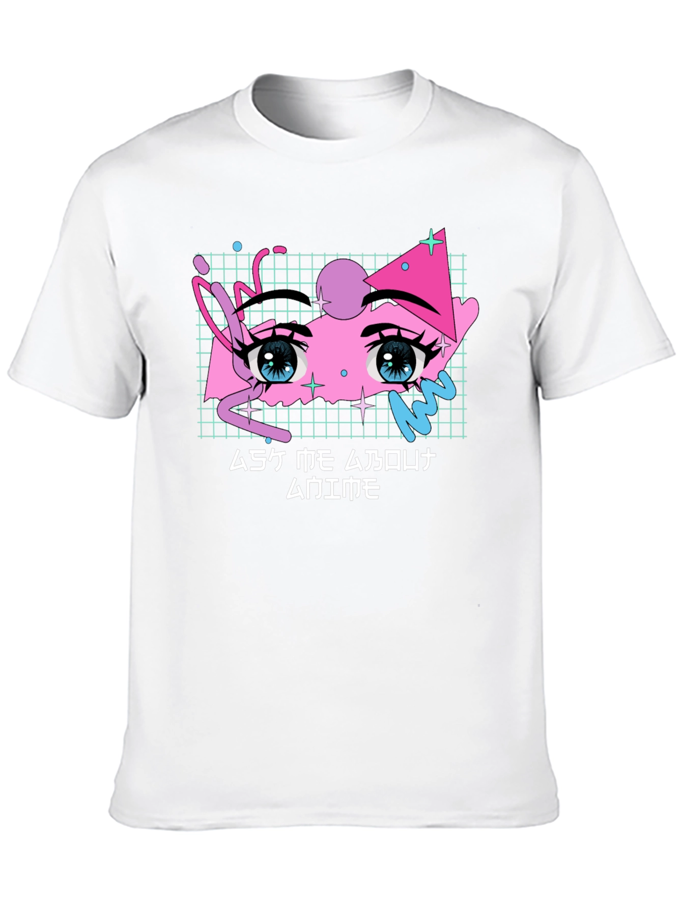 Anime Eyes Graphic Tee - Vaporwave Aesthetic