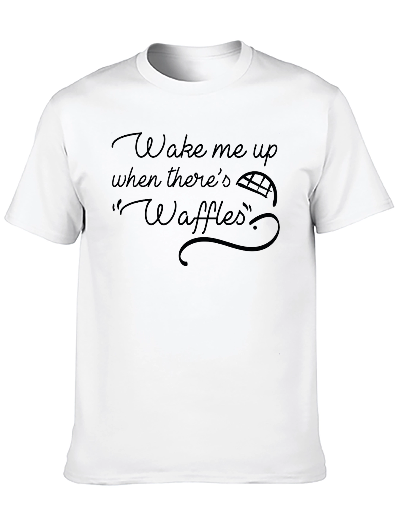 Waffles Graphic T-Shirt - Wake Me Up Design