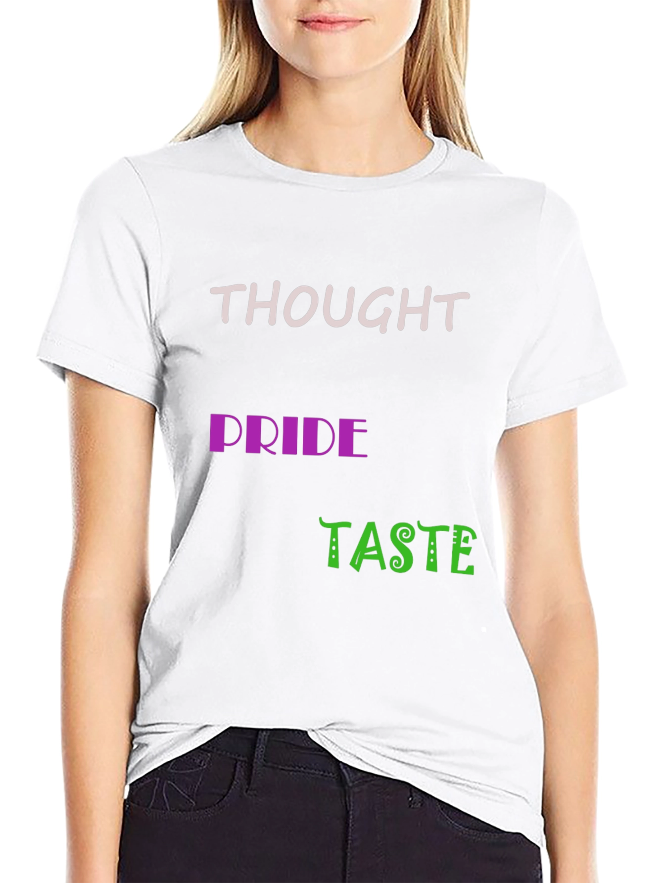 Thought Pride Taste Black Graphic Tee