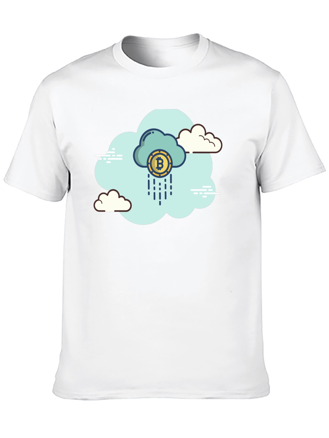 Bitcoin Cloud Black T-Shirt - Crypto Currency Tee