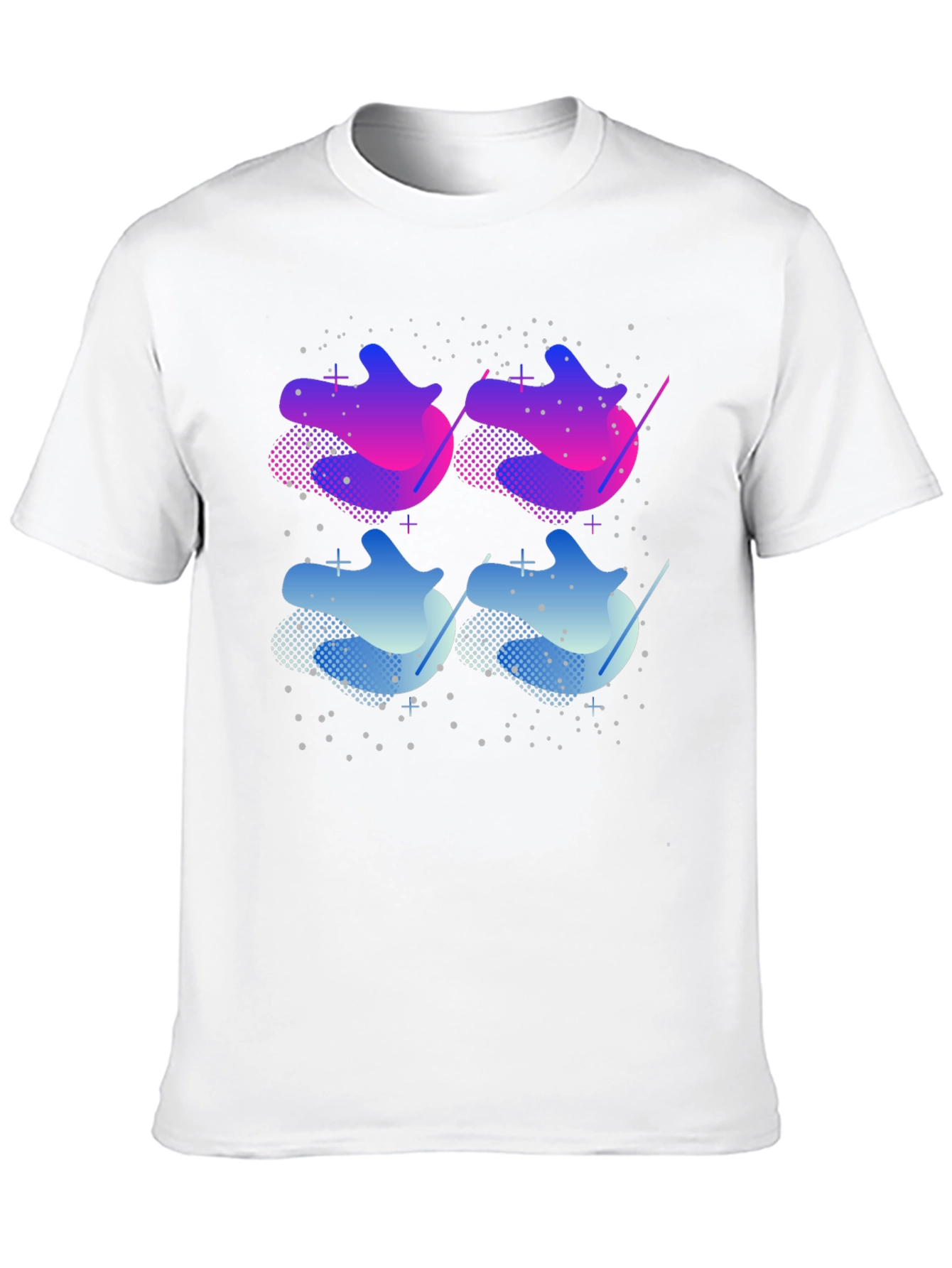 Abstract Gradient Graphic T-Shirt - Black