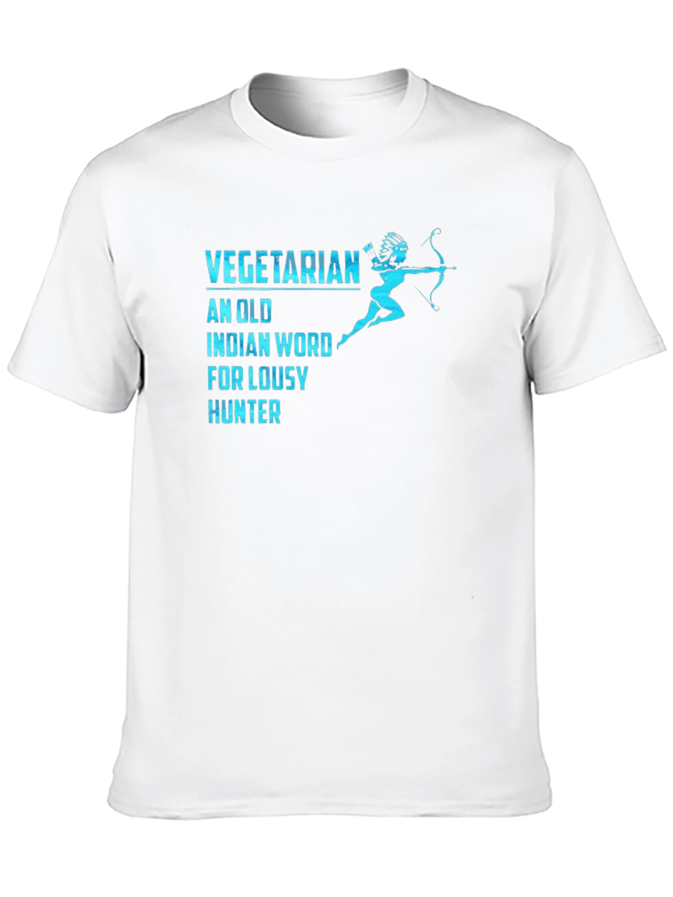 Vegetarian Lousy Hunter Funny Graphic T-Shirt