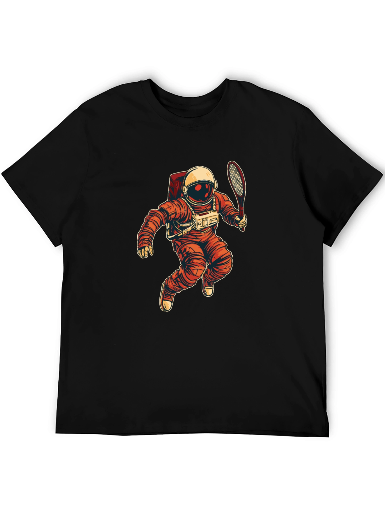 Astronaut Tennis Player Graphic T-Shirt