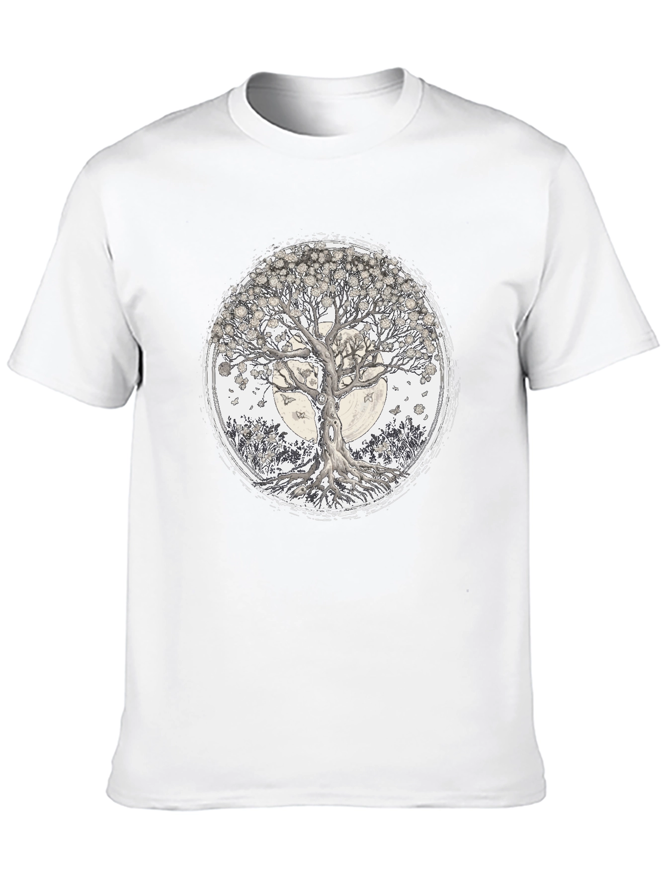 Tree of Life Graphic Tee - Black Cotton T-Shirt