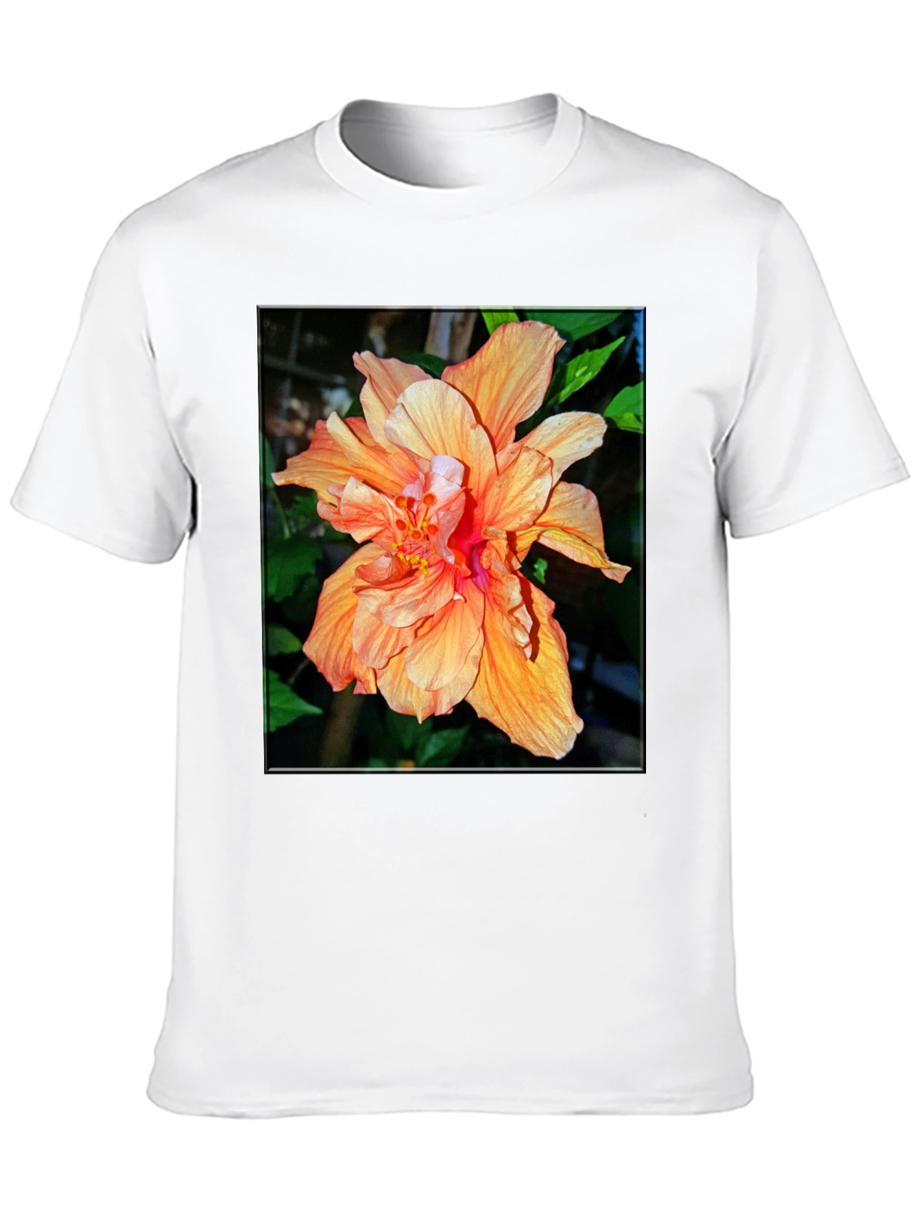 Tropical Hibiscus Flower Graphic Tee