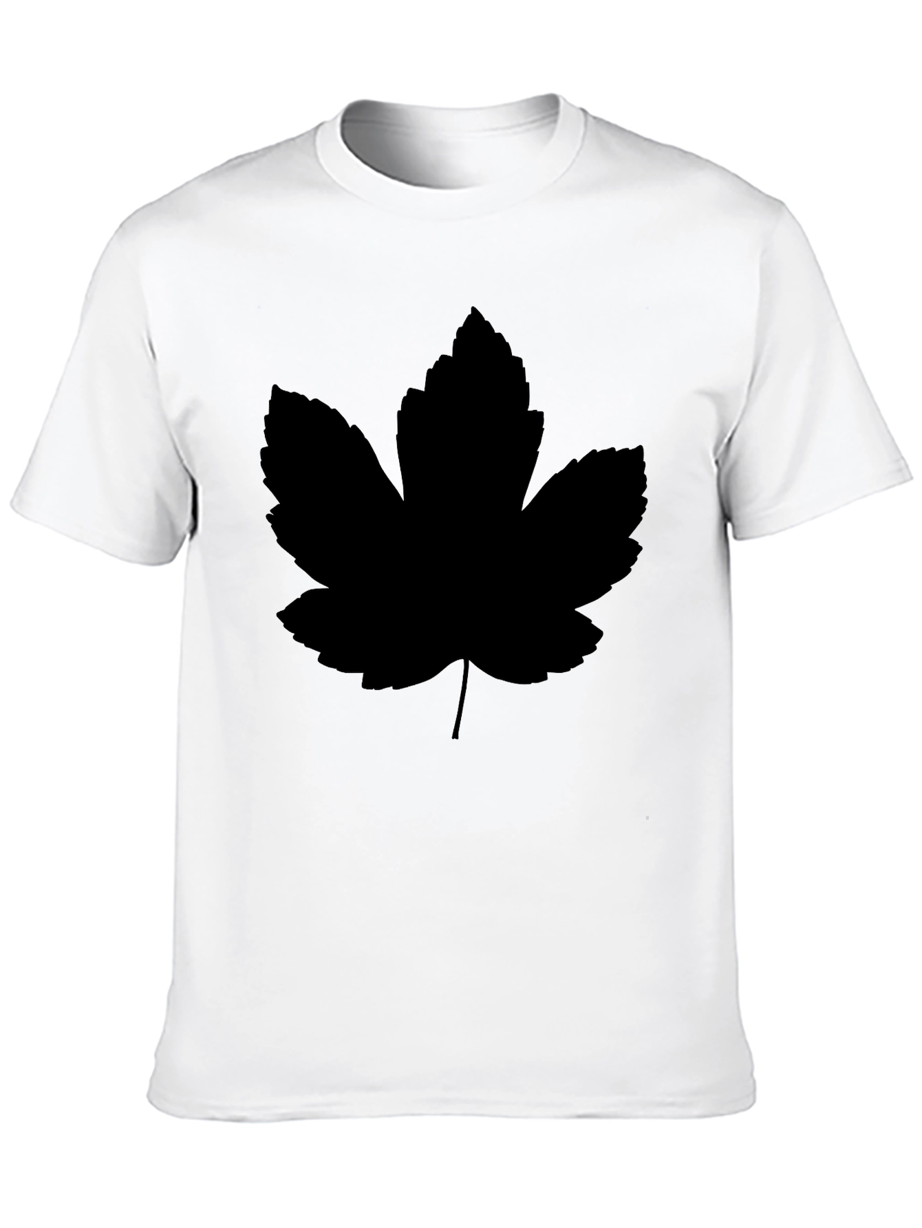 Black Leaf Graphic Tee - Modern Casual Style