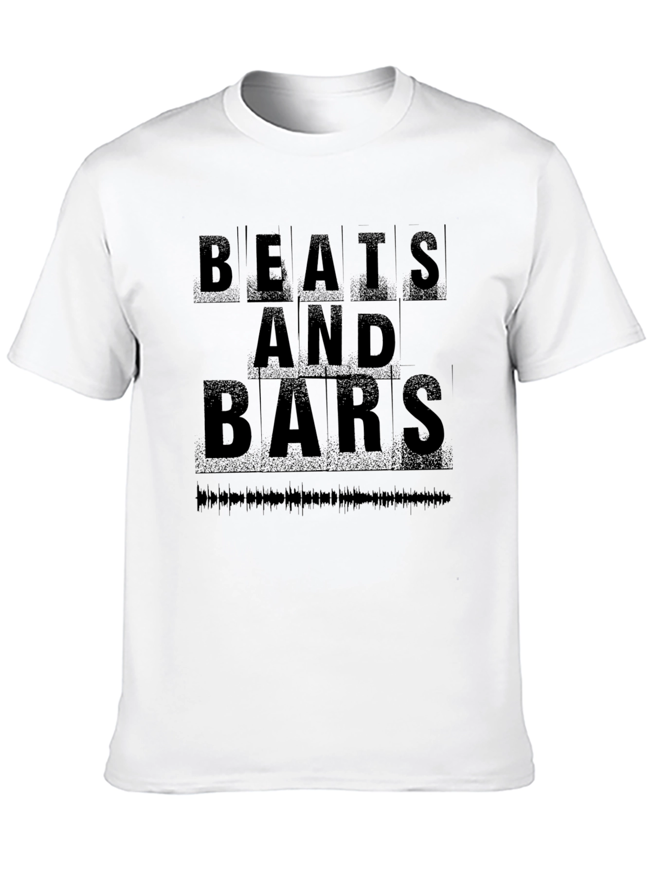 Beats and Bars Graphic Tee - Black Cotton Blend