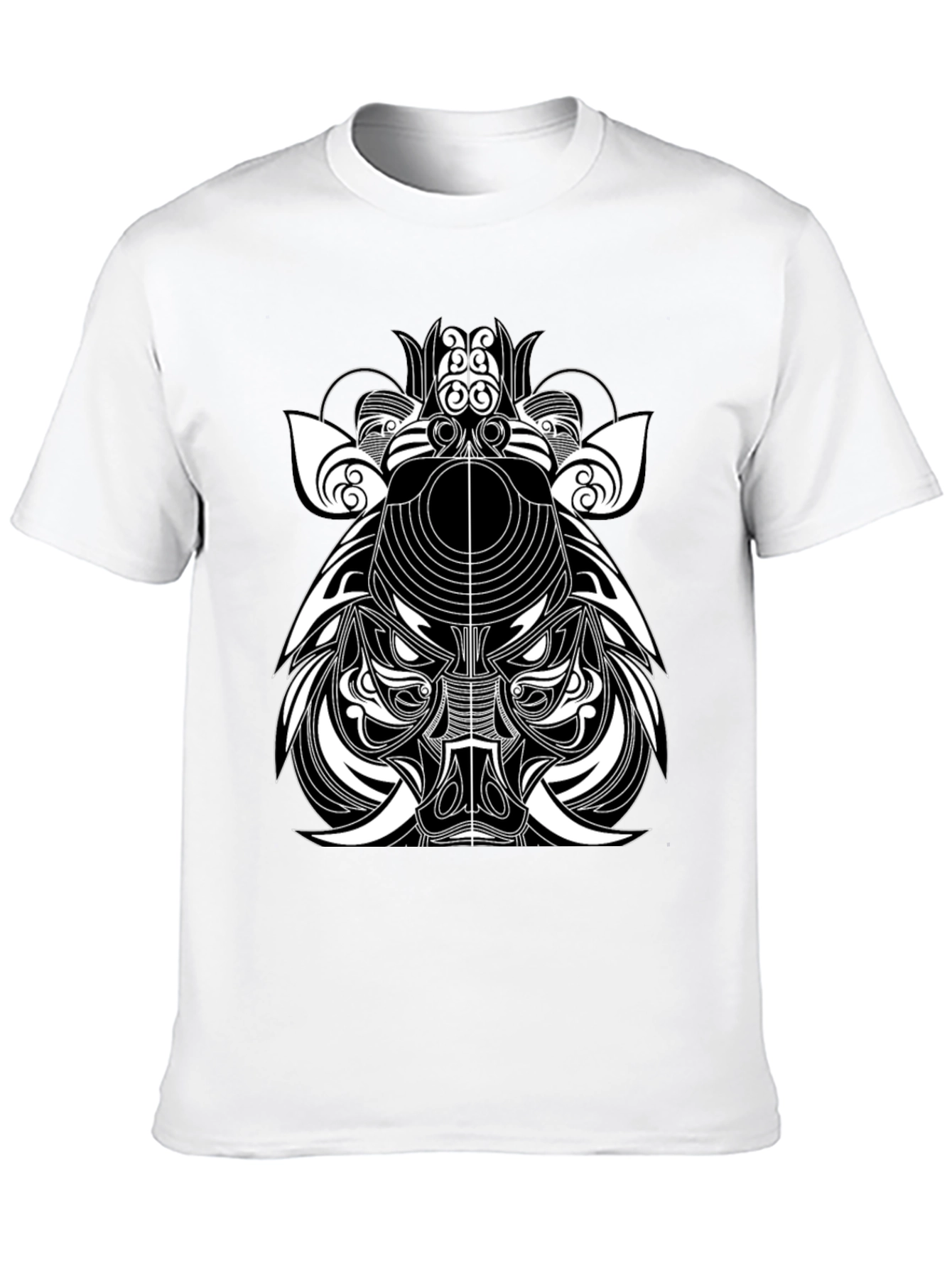 Tribal Boar Graphic Tee - Black