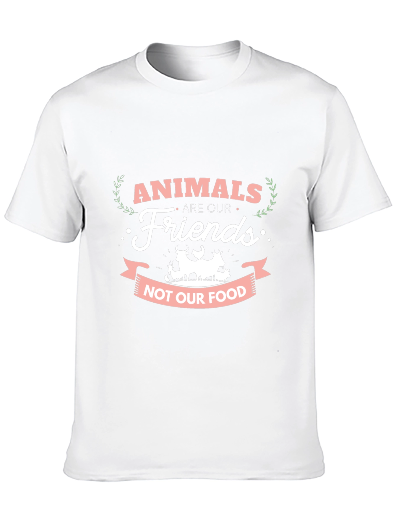 Vegan T-Shirt: Animals Are Our Friends Not Our Food