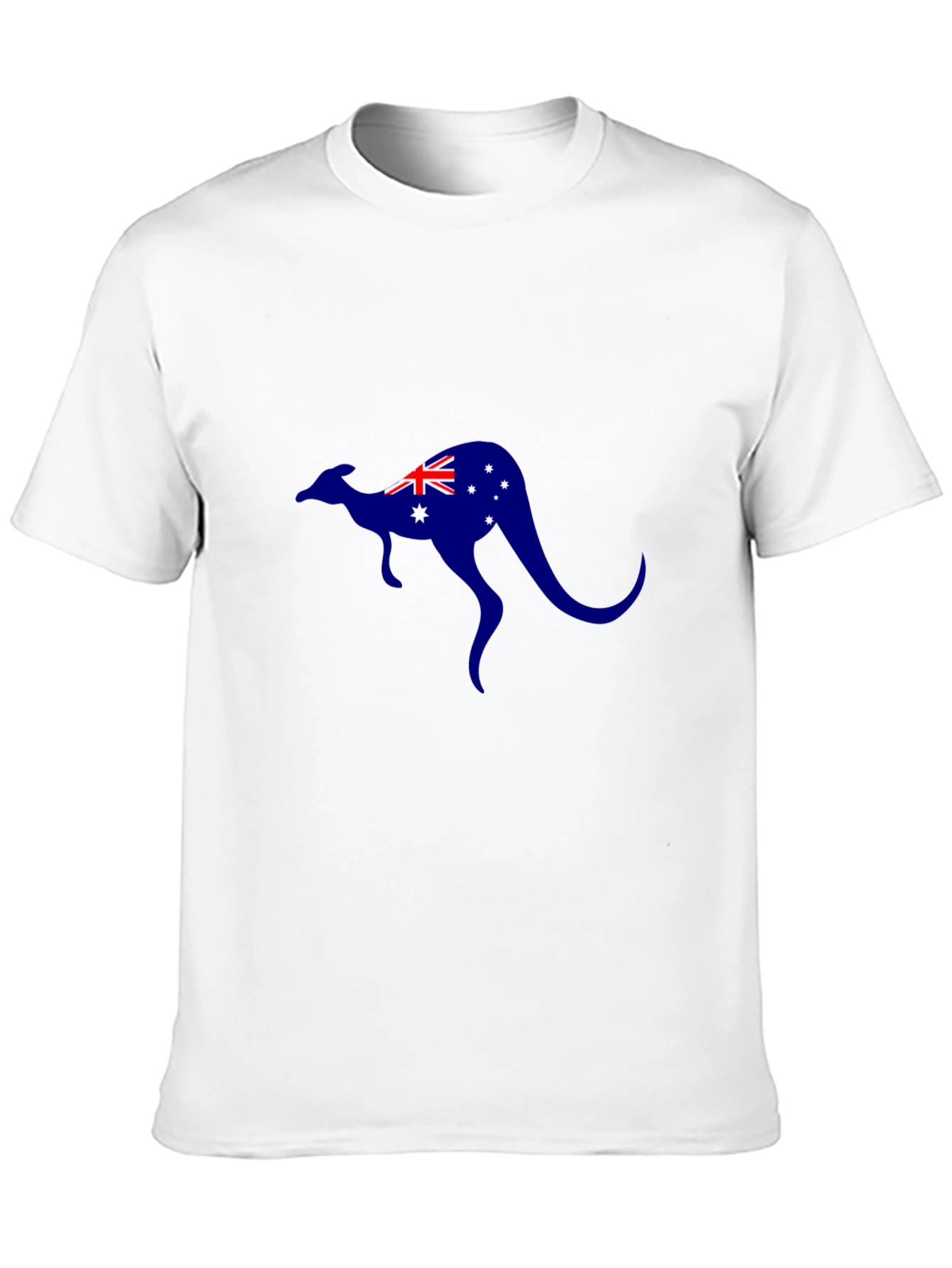 Australian Kangaroo Flag T-Shirt - Black Cotton Tee
