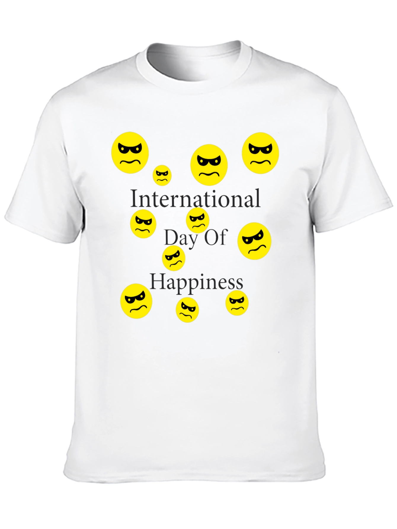 Angry Emoji Graphic Print Mens T-Shirt