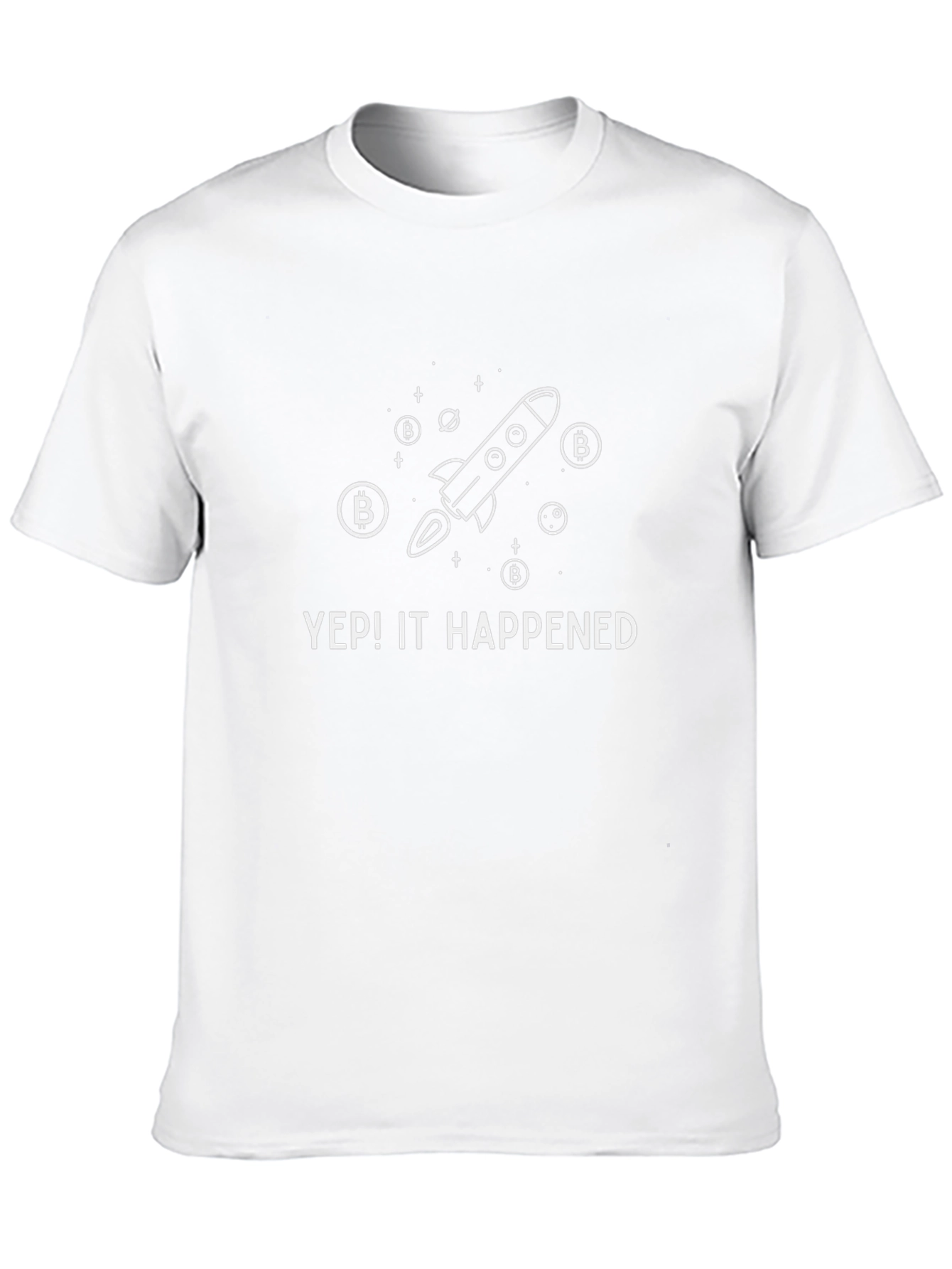 Bitcoin Rocket T-Shirt - Yep! It Happened Tee
