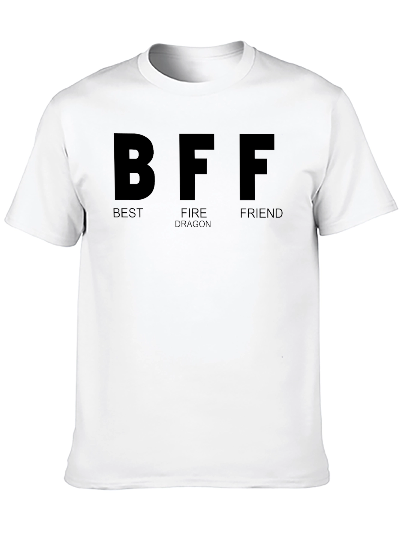 BFF Best Fire Dragon Friend T-Shirt Black