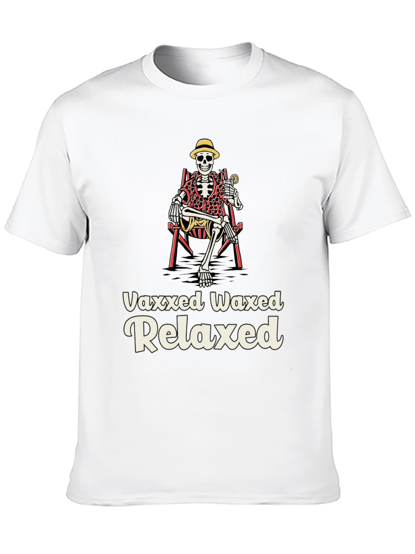 Vaxxed Waxed Relaxed Skeleton Tee