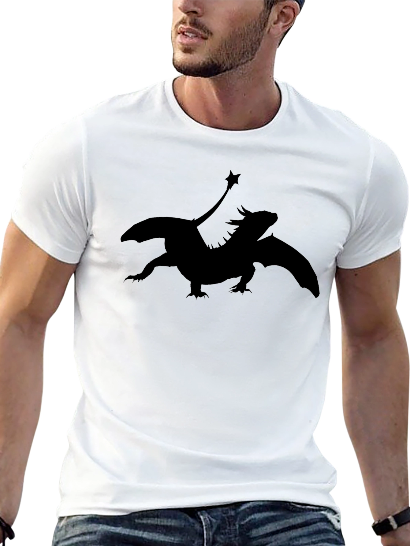 Black Dragon Silhouette Graphic Tee