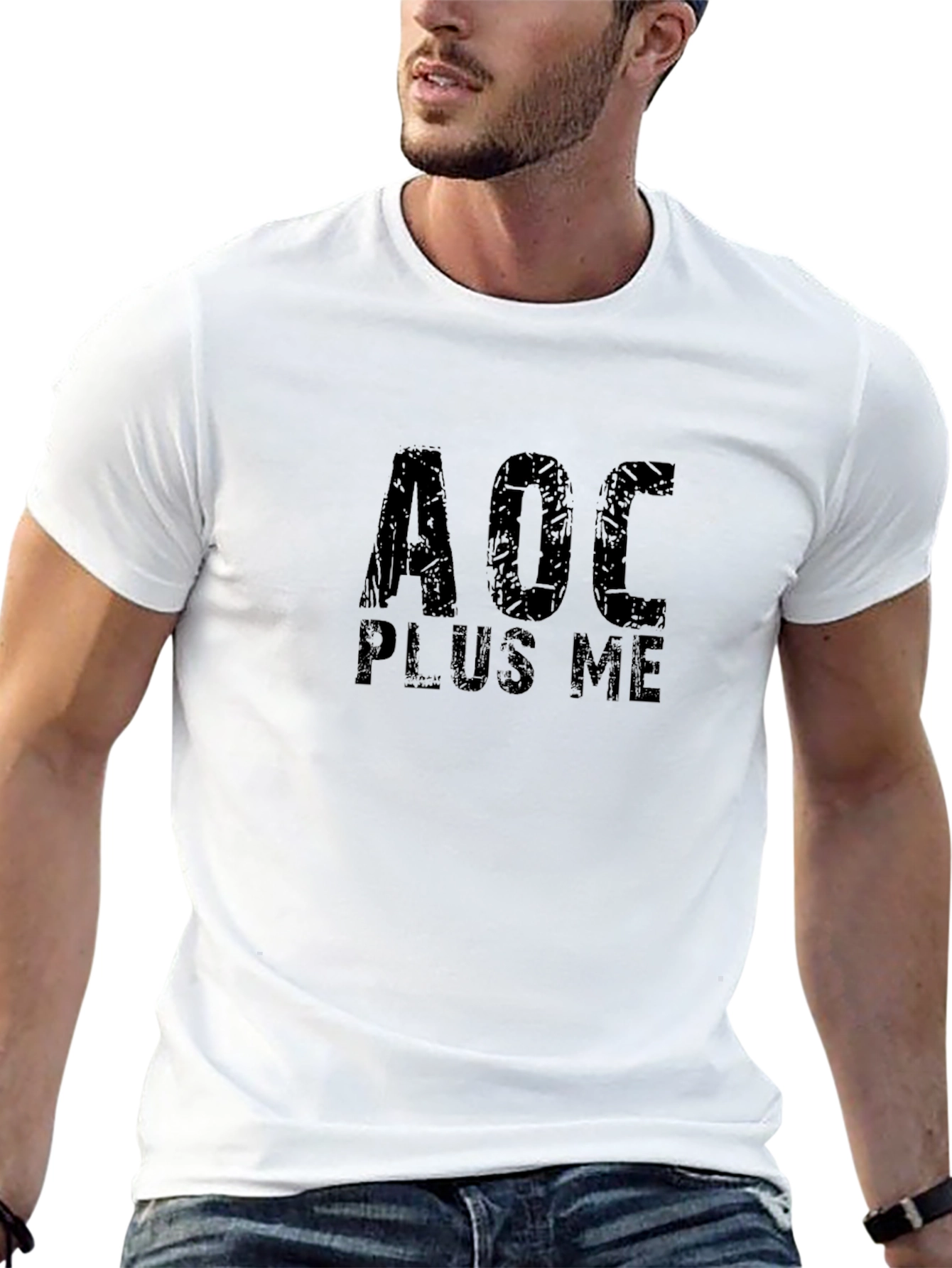 AOC Plus Me Black Graphic Tee