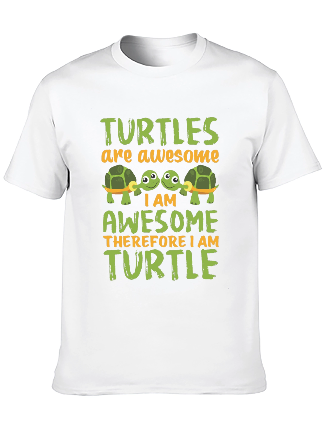 Awesome Turtle Graphic Tee - Mens Black T-Shirt