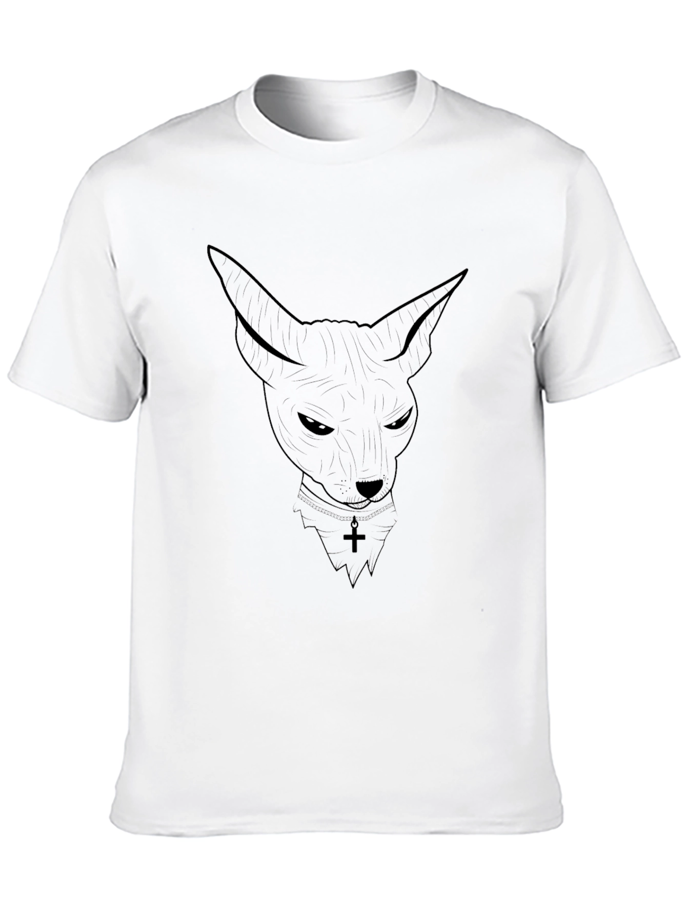 Black Sphinx Cat Graphic T-Shirt