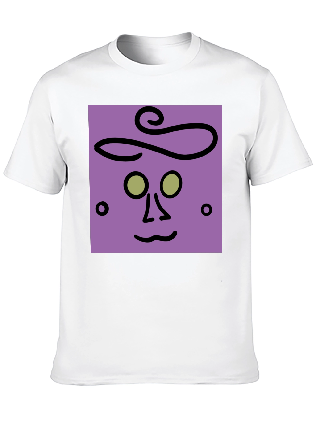 Abstract Face Graphic Tee - Unisex Black T-Shirt