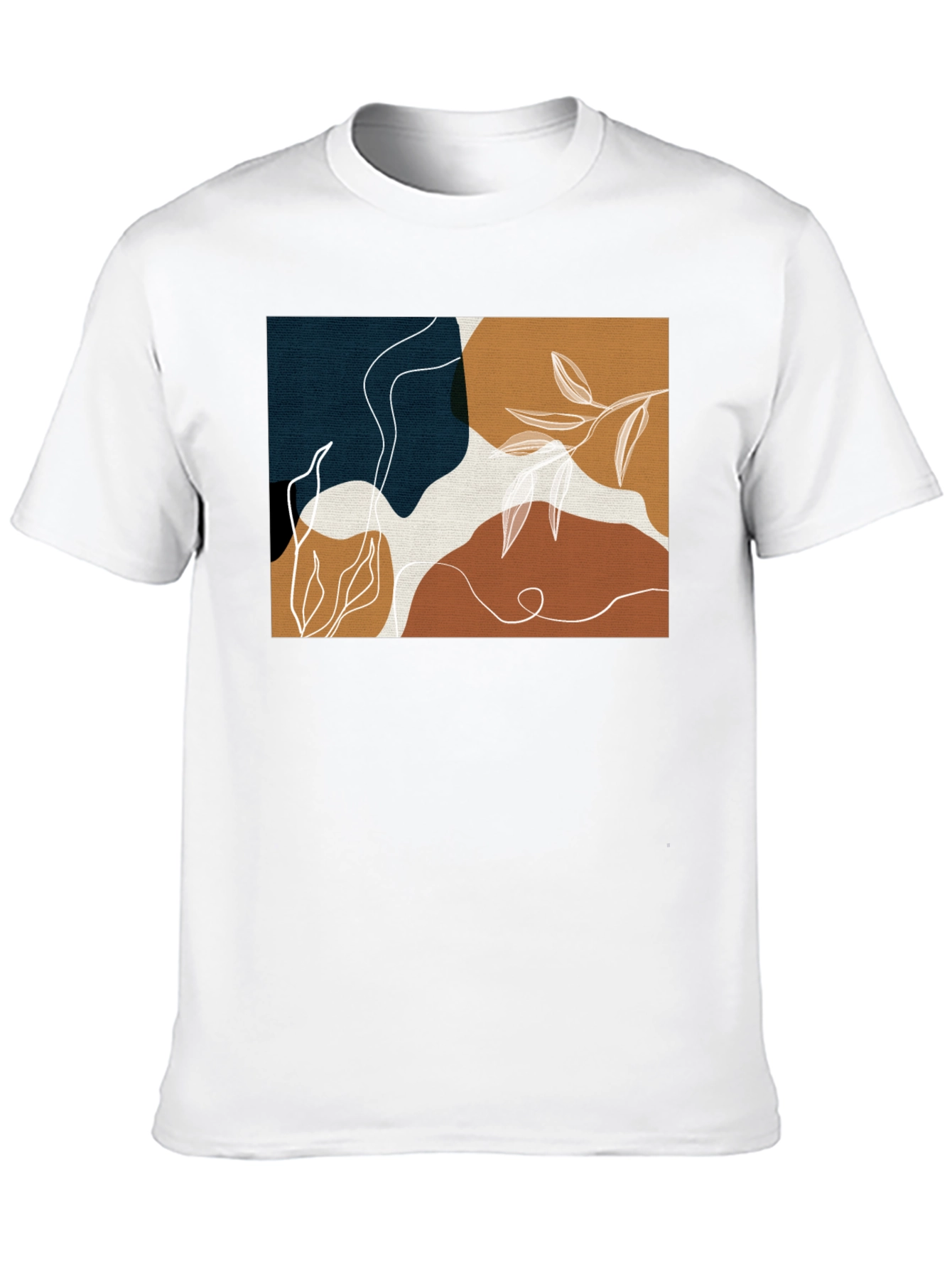 Abstract Botanical T-Shirt: Modern Art Tee