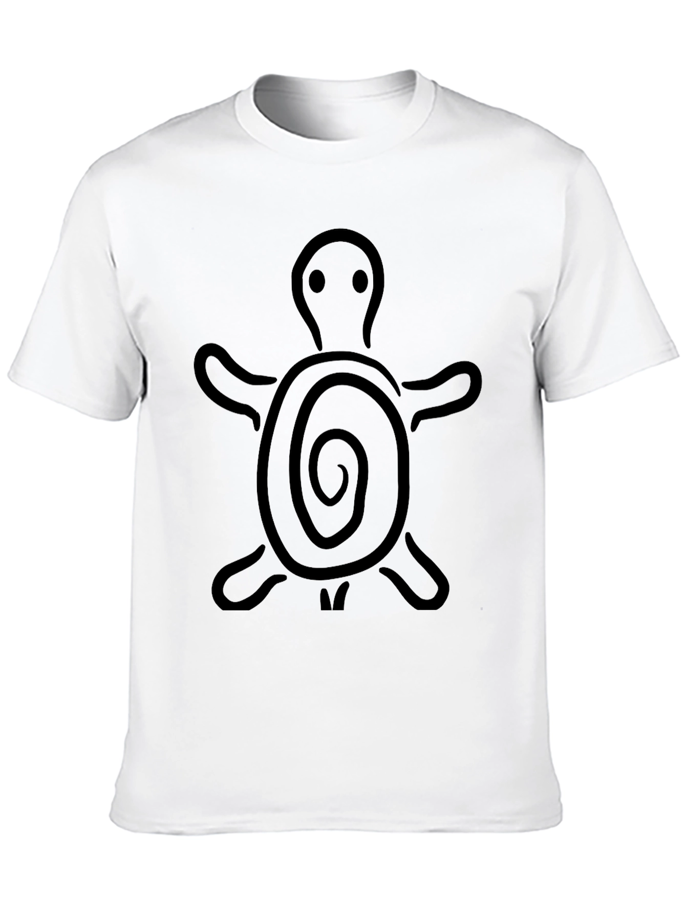 Turtle Graphic Print Black T-Shirt