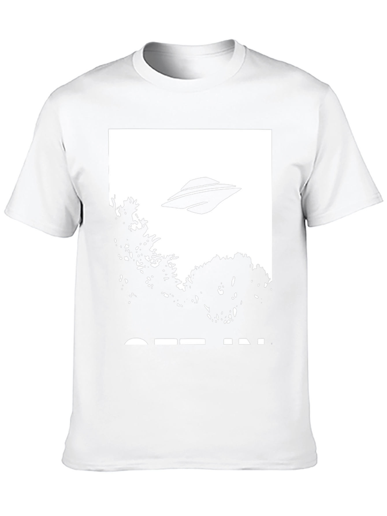 UFO Abduction Graphic Tee - Black Cotton T-Shirt