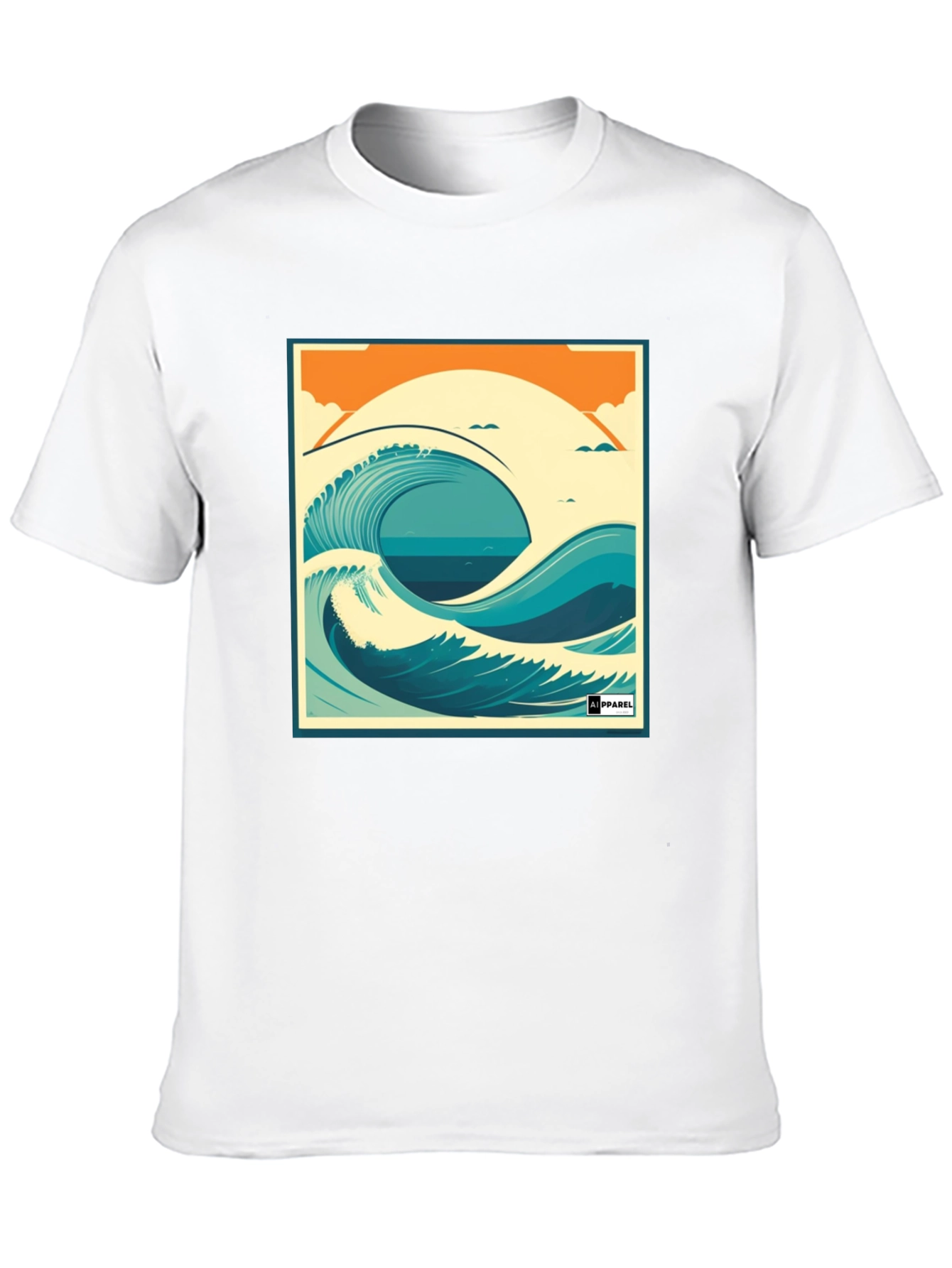 Wave Graphic T-Shirt - Black