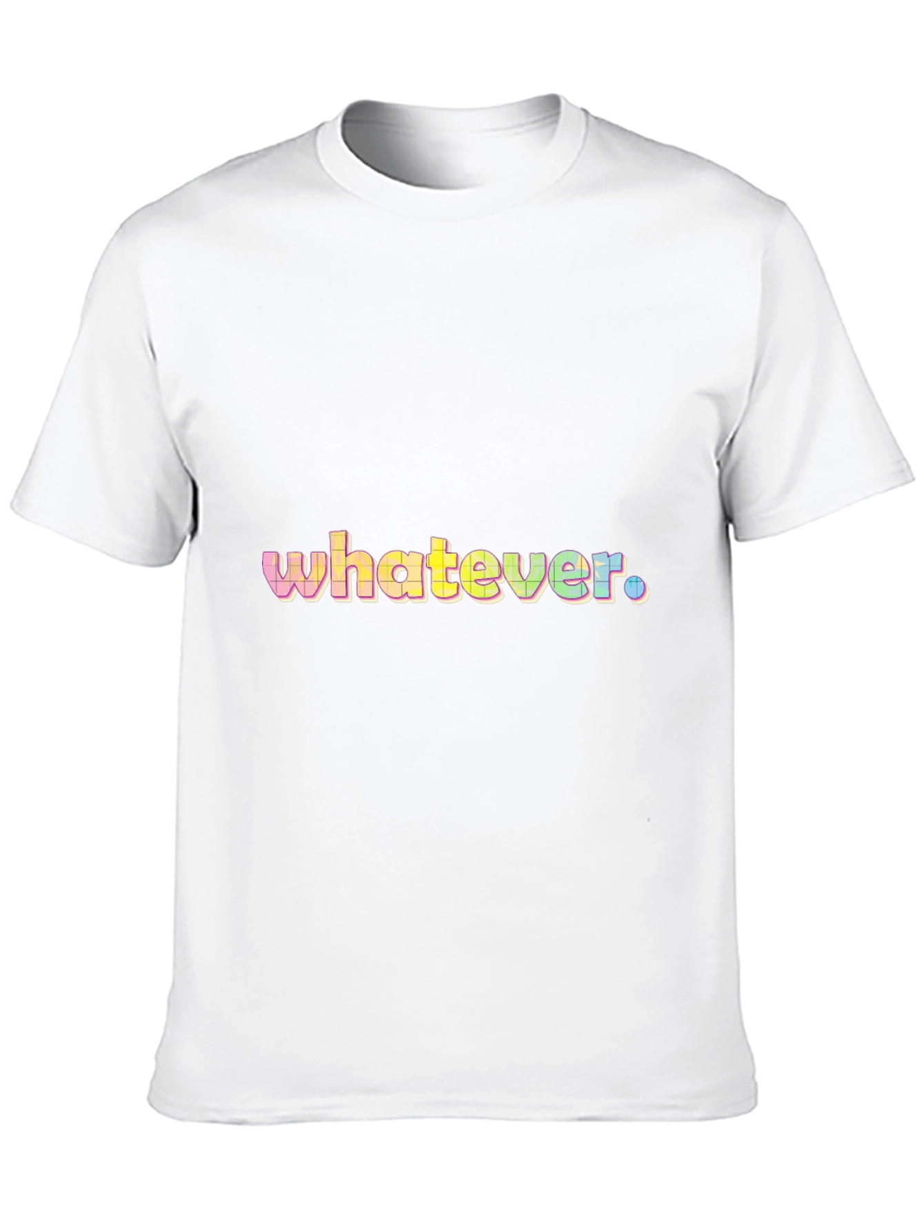 Whatever Pastel Graphic Tee - Black Cotton Blend