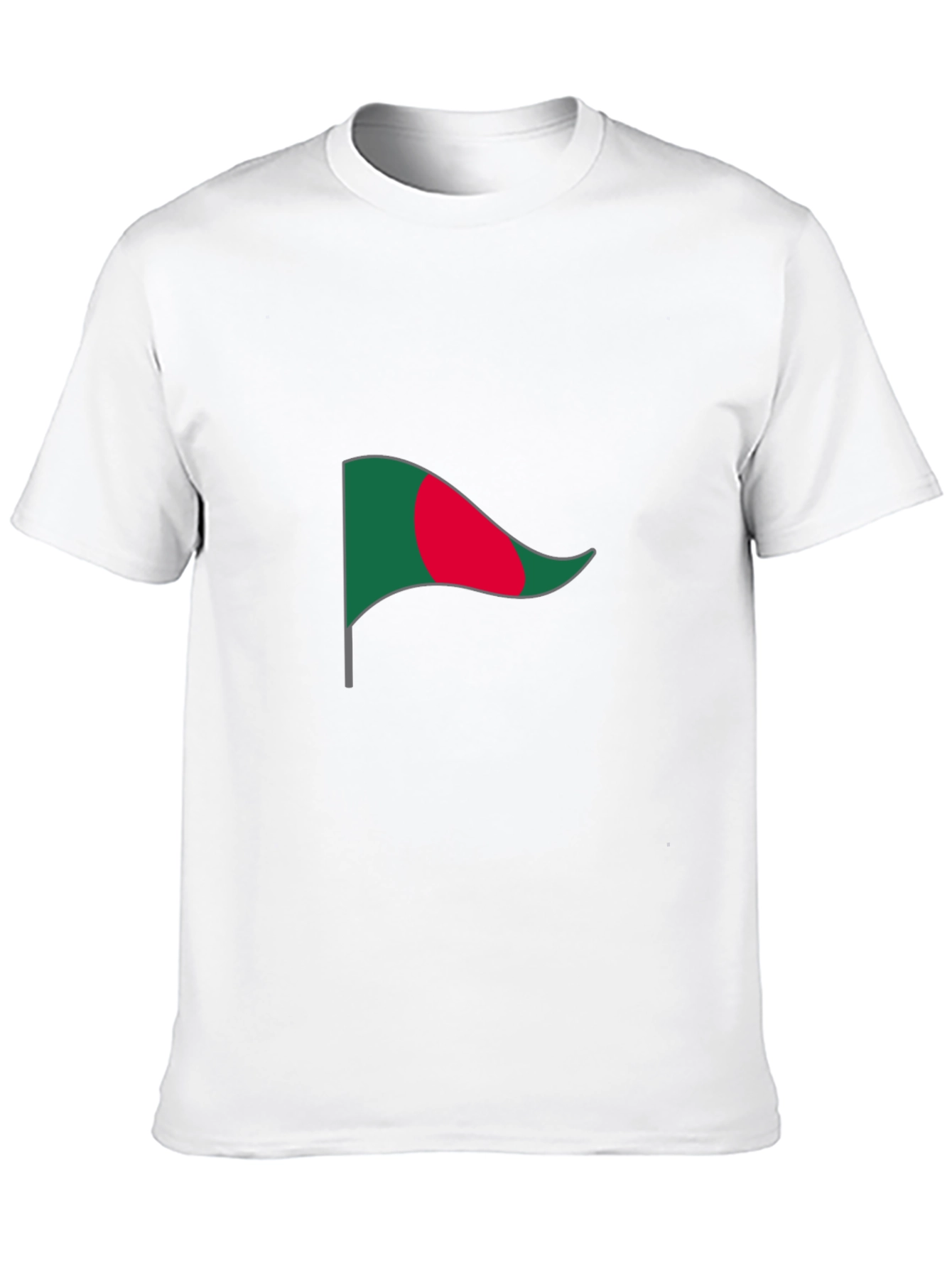 Bangladesh Flag Graphic Tee - Black Cotton T-Shirt