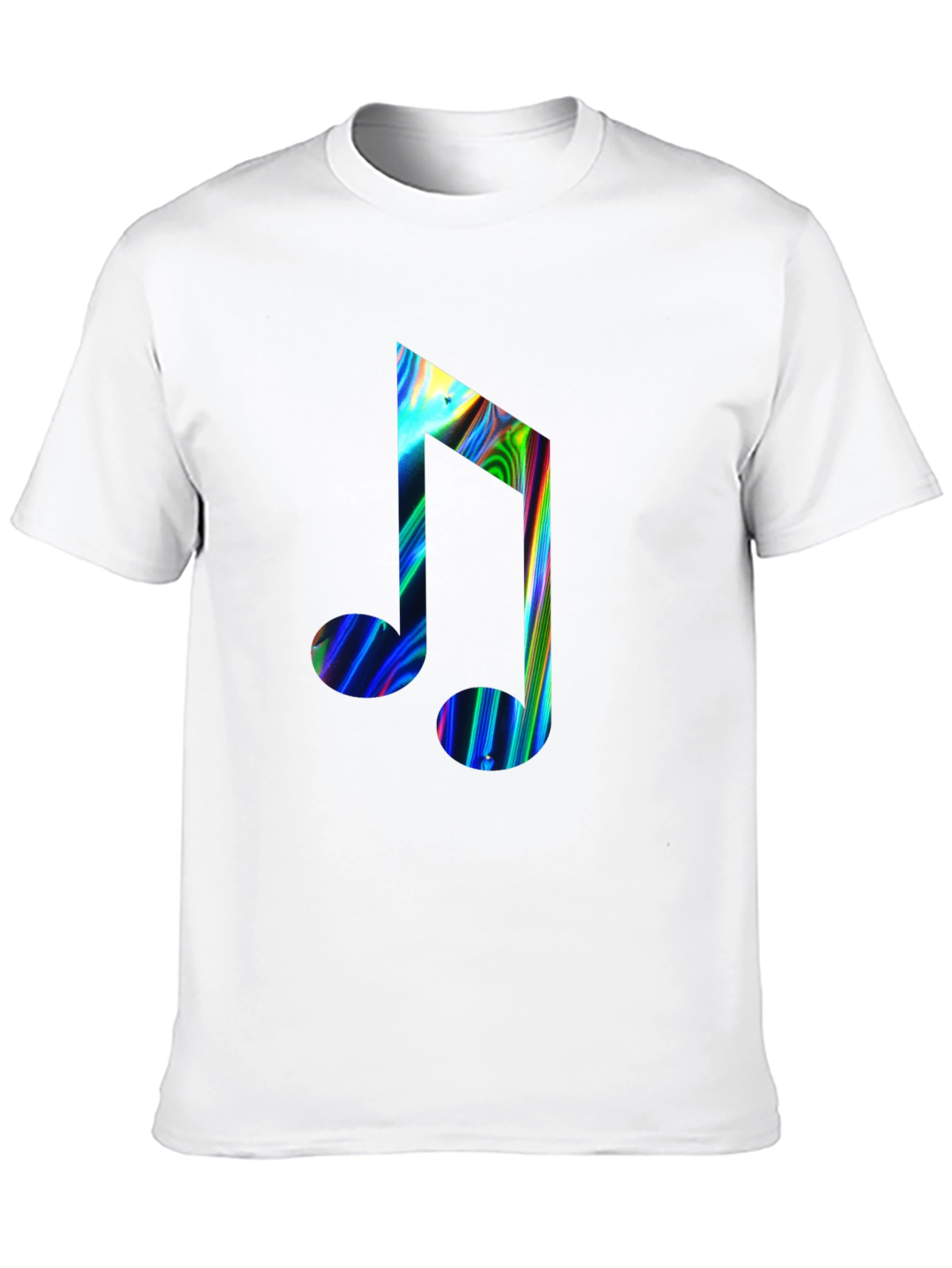 Vibrant Musical Note Black T-Shirt