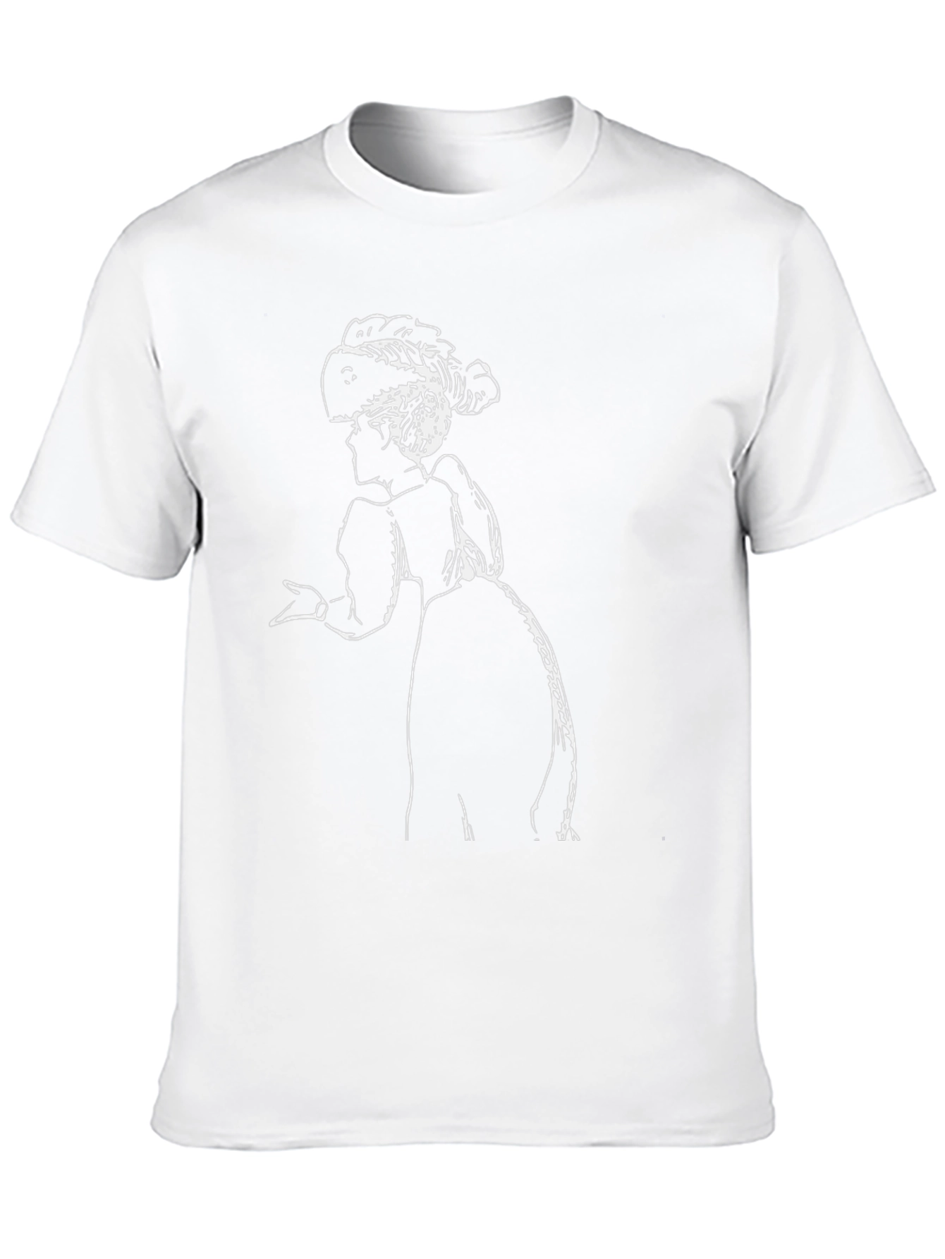 Victorian Lady Graphic Tee - Black Cotton T-Shirt