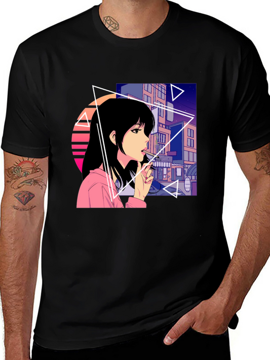 Anime Girl Graphic T-Shirt - Streetwear Fashion Tee