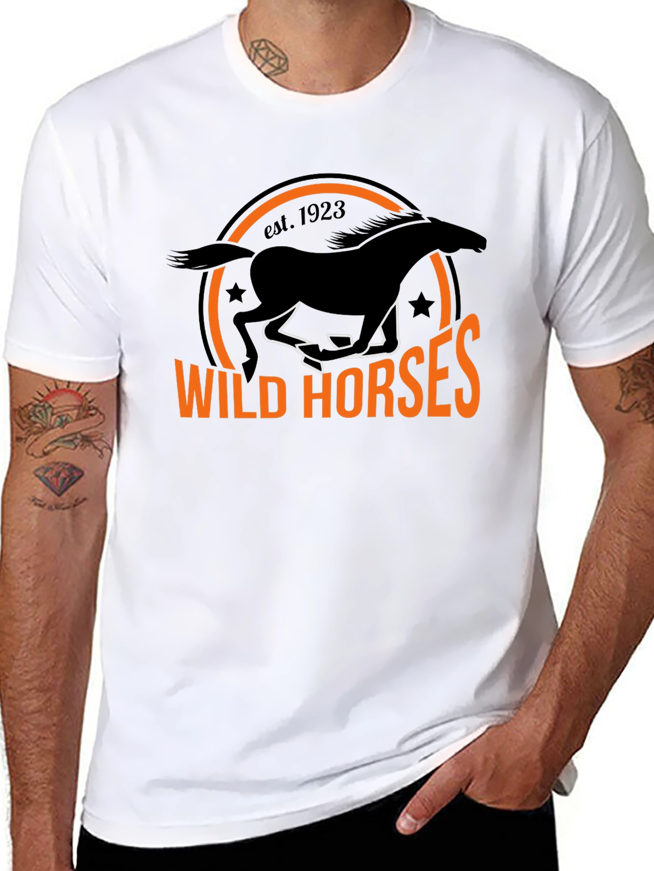 Wild Horses Graphic Tee - Black