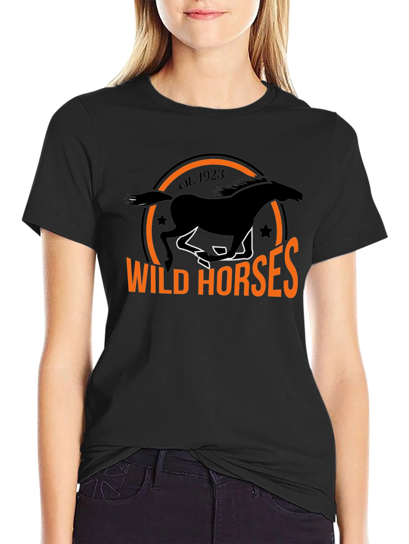 Wild Horses Graphic Tee - Black