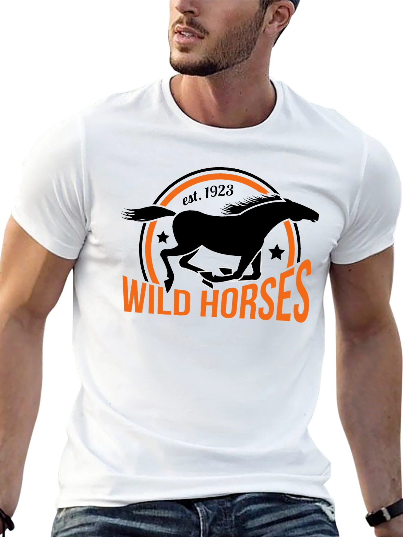 Wild Horses Graphic Tee - Black