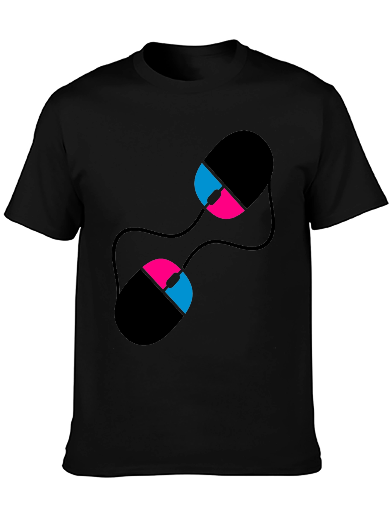 Abstract Computer Mouse Graphic T-Shirt