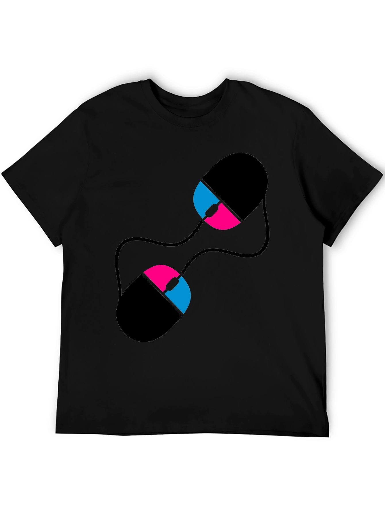 Abstract Computer Mouse Graphic T-Shirt