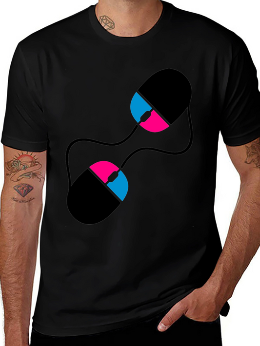 Abstract Computer Mouse Graphic T-Shirt