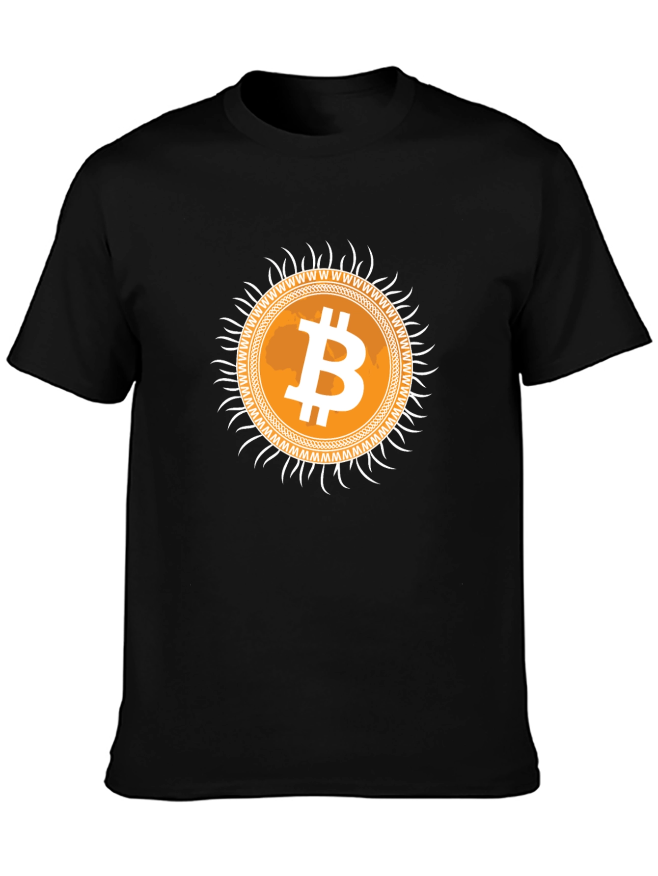 Bitcoin Sunburst Graphic Tee - Crypto Currency T-Shirt