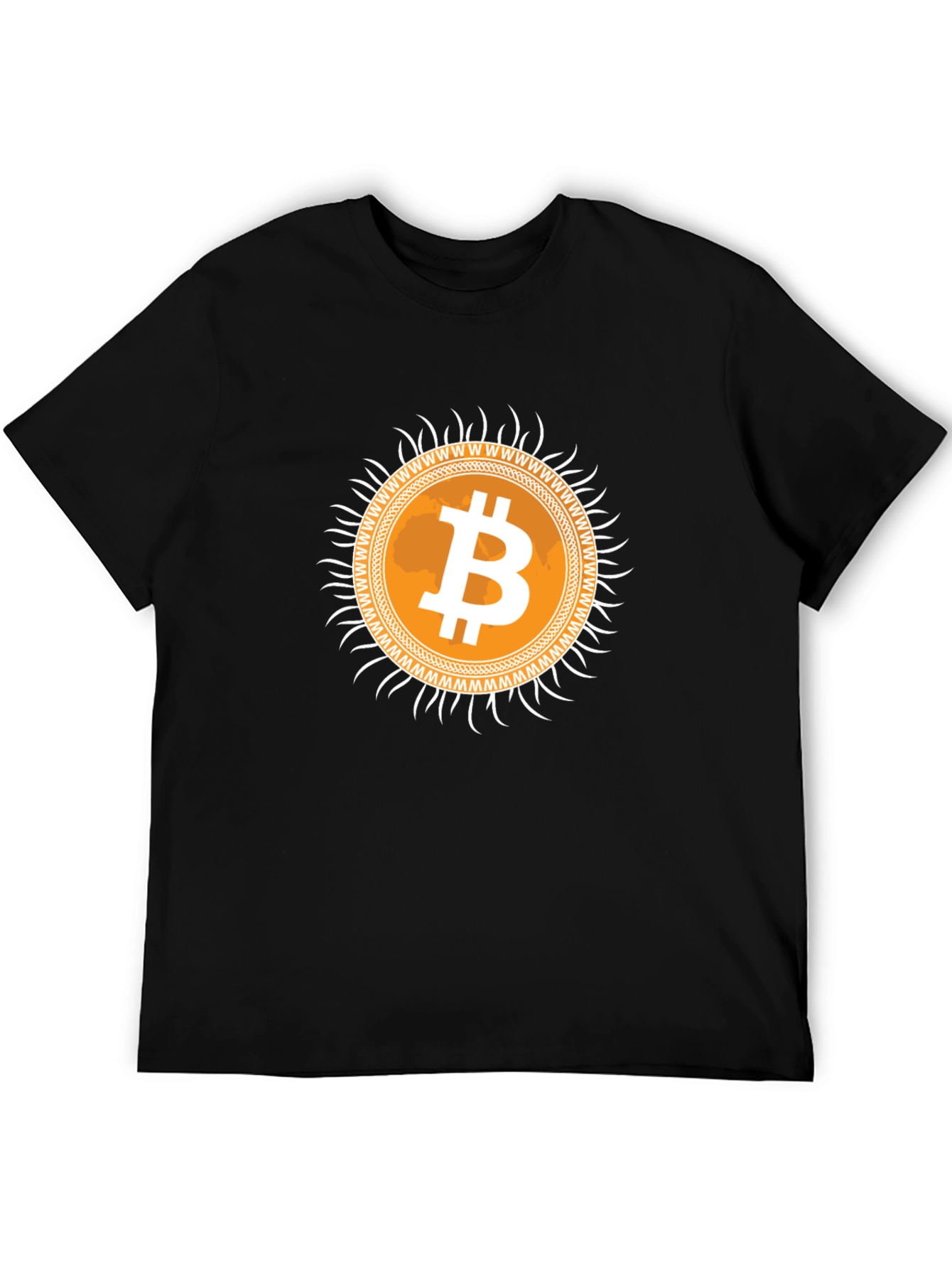 Bitcoin Sunburst Graphic Tee - Crypto Currency T-Shirt