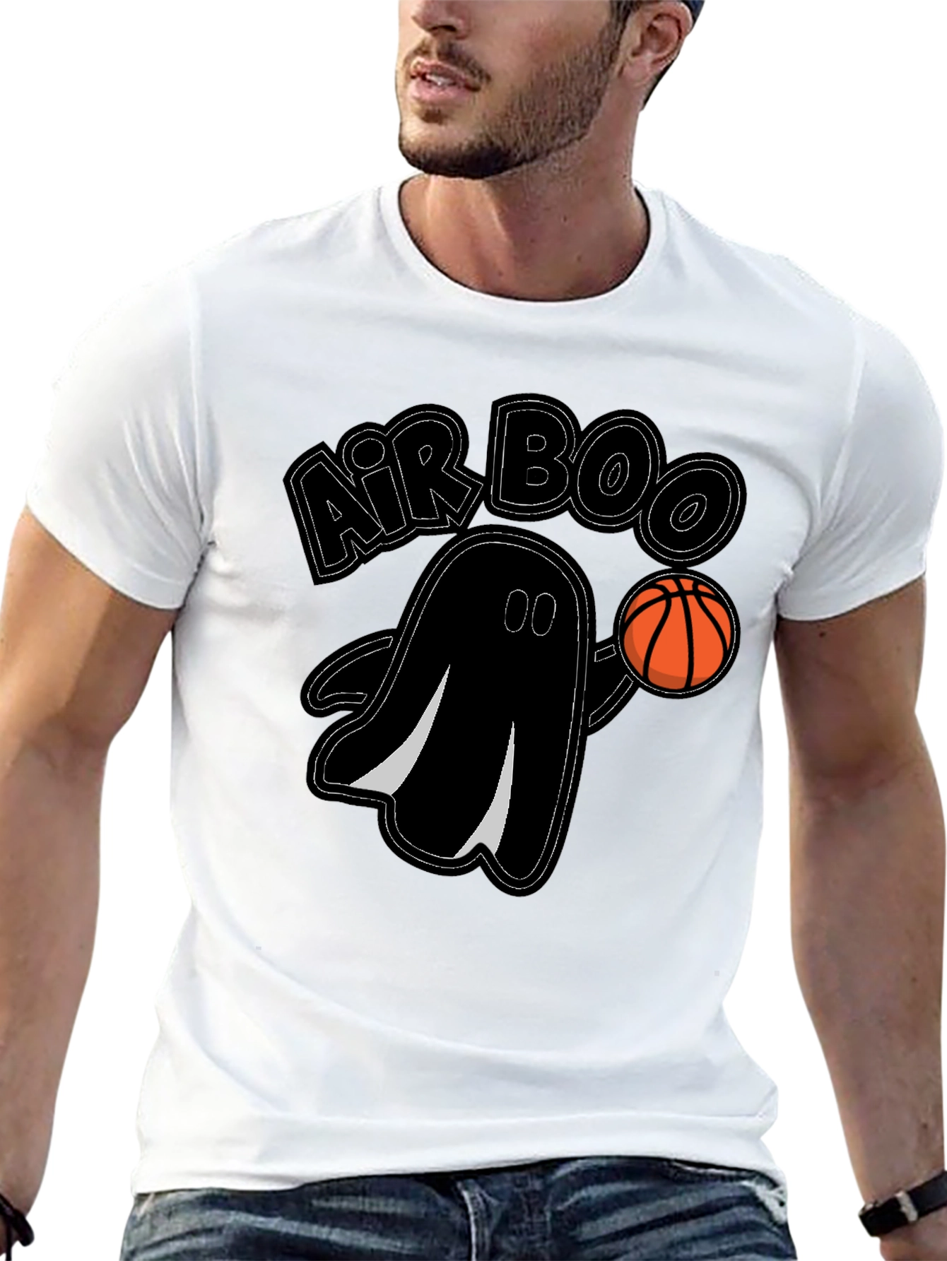 Air Boo T-Shirt - Halloween Basketball Ghost Tee