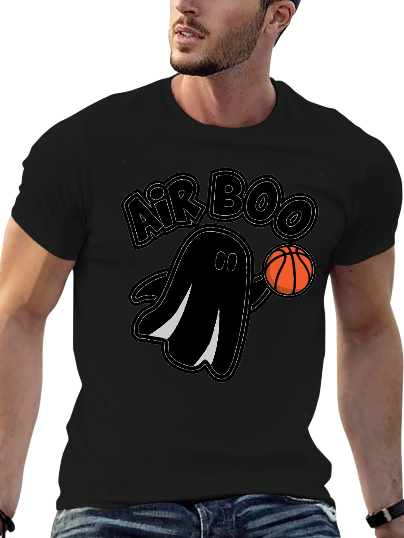 Air Boo T-Shirt - Halloween Basketball Ghost Tee