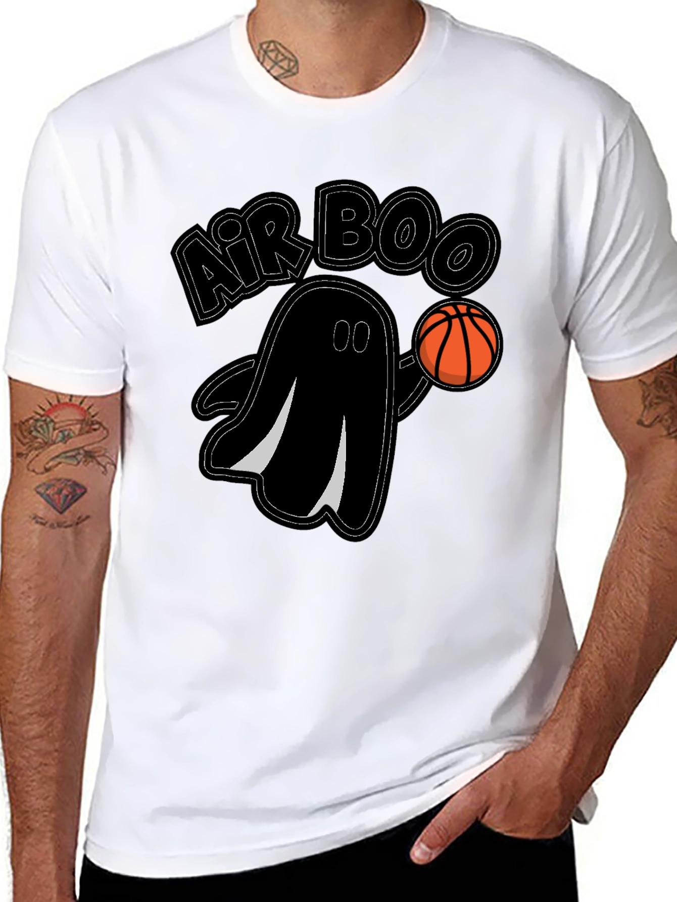 Air Boo T-Shirt - Halloween Basketball Ghost Tee