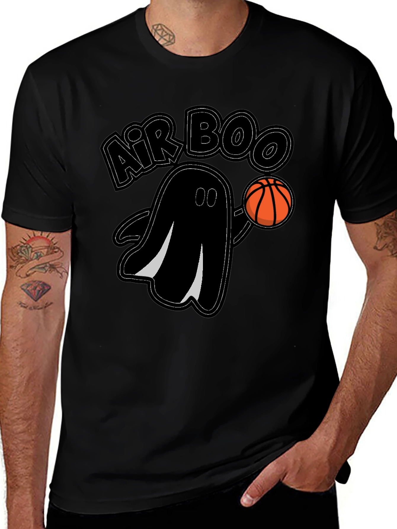 Air Boo T-Shirt - Halloween Basketball Ghost Tee