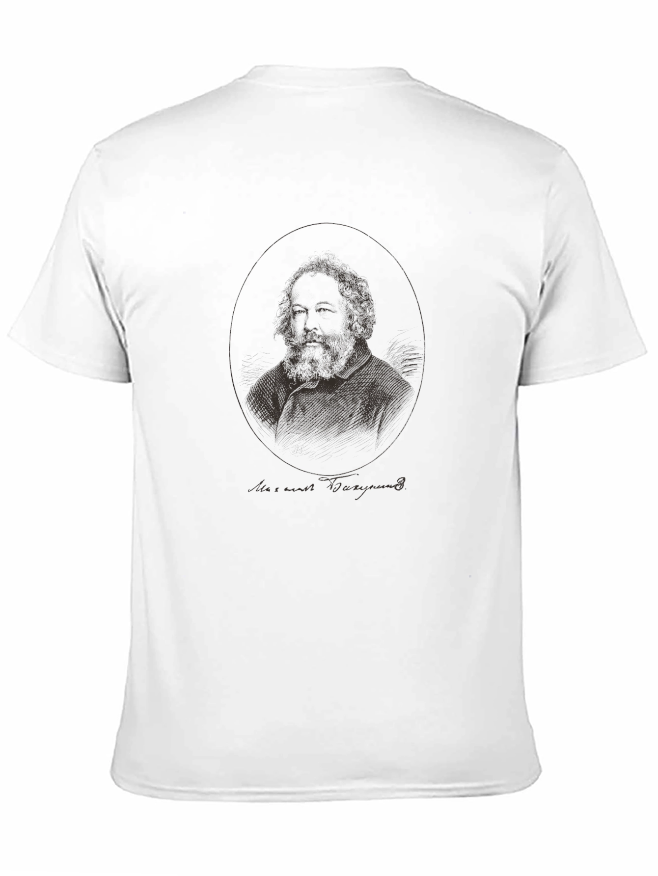Walt Whitman Portrait Graphic Tee - Black
